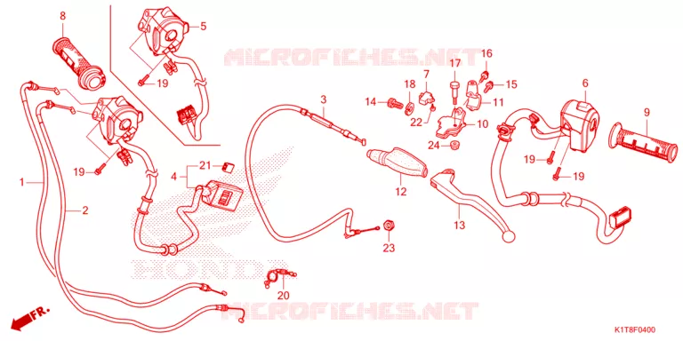 HANDLE LEVER - CABLE - SWITCH Honda MOTO 300 CRF 2023  CRF300LDP