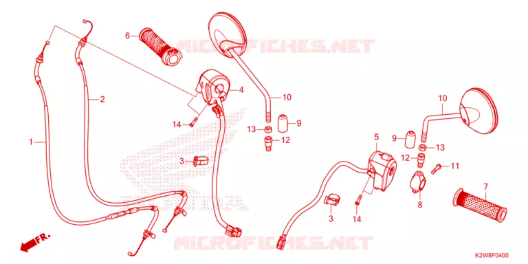 HANDLE SWITCH - CABLE - GRIP - MIRRORS Honda MOTO 125 DAX 2024  ST125AP