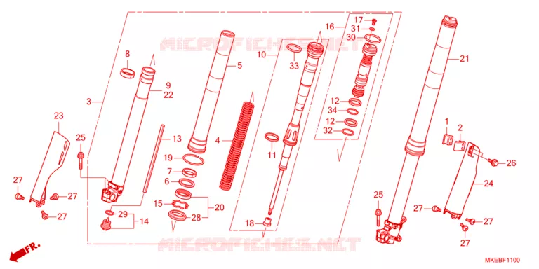 FRONT FORK Honda MOTO 450 CRF 2023  CRF450RXP