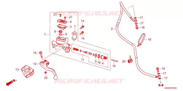 MASTER CYLINDER Honda MOTO 450 CRF 2023  CRF450RXP