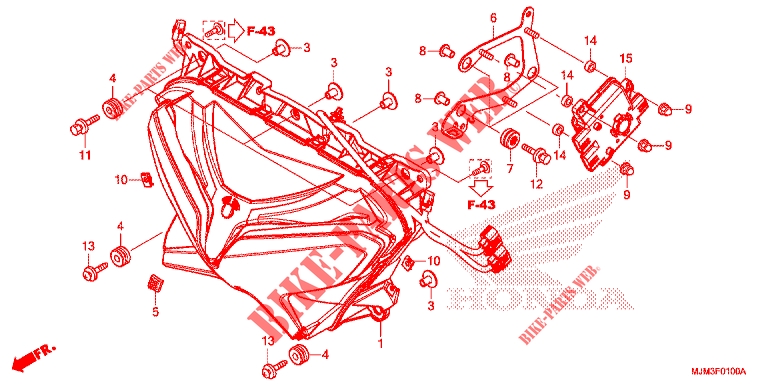 HEADLIGHT for Honda VFR 800 F 2014