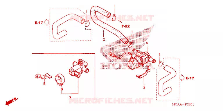 AIR INJECTION VALVE Honda MOTO 1800 GOLD-WING 2007  GL18007
