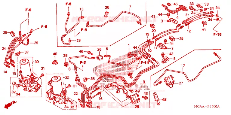 BRAKE CONTROL VALVE - LINES Honda MOTO 1800 GOLD-WING 2007  GL18007
