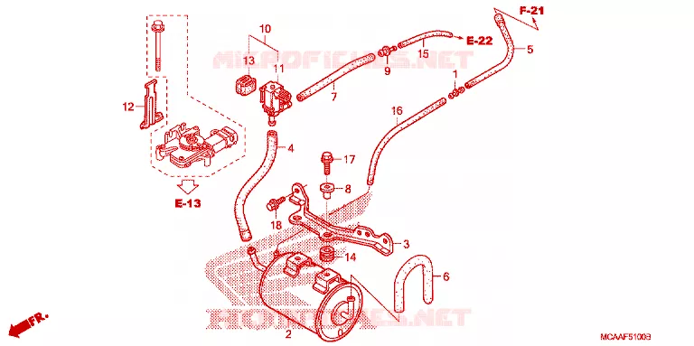 EVAP CANISTER Honda MOTO 1800 GOLD-WING 2007  GL18007