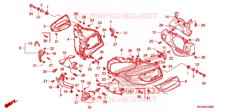 FRONT COWL Honda MOTO 1800 GOLD-WING 2007  GL18007