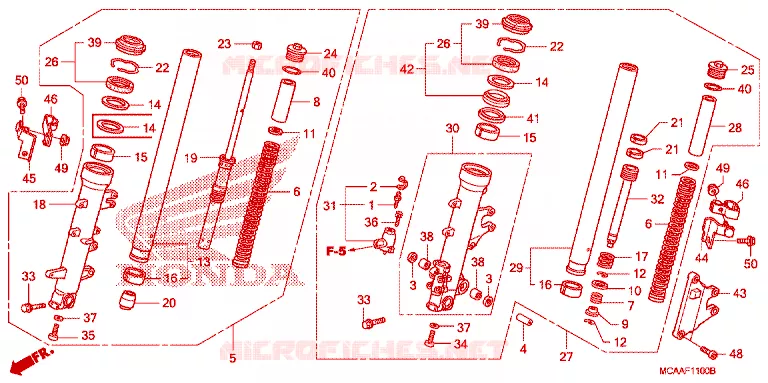 FRONT FORK Honda MOTO 1800 GOLD-WING 2007  GL18007