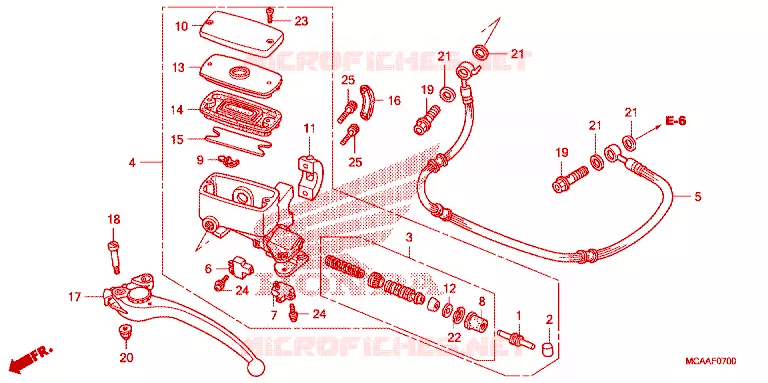 MASTER CYLINDER Honda MOTO 1800 GOLD-WING 2007  GL18007