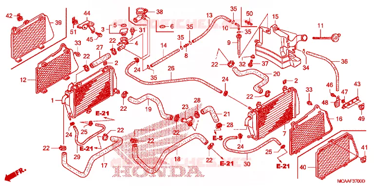 RADIATOR Honda MOTO 1800 GOLD-WING 2007  GL18007