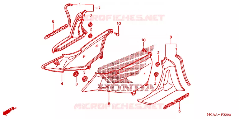 SIDE COVERS Honda MOTO 1800 GOLD-WING 2007  GL18007