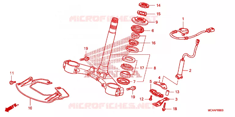 STEERING STEM Honda MOTO 1800 GOLD-WING 2007  GL18007