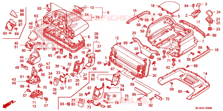 TRUNK BOX Honda MOTO 1800 GOLD-WING 2007  GL18007