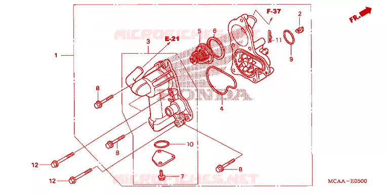 WATER PUMP Honda MOTO 1800 GOLD-WING 2007  GL18007