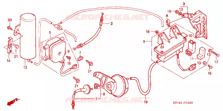 CRUISE CONTROL VALVE Honda MOTO 1500 GOLD-WING 1993  GL1500AP