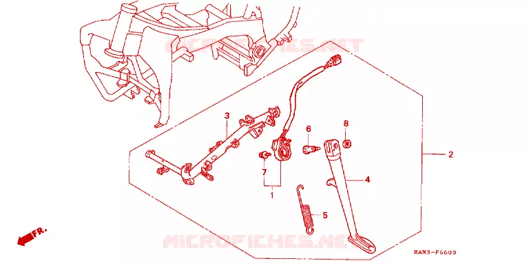 SIDE STAND Honda MOTO 1500 GOLD-WING 1995  GL1500AS
