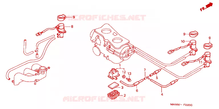 AIR INJECTION VALVE Honda MOTO 1500 GOLD-WING 1998  GL1500SEW
