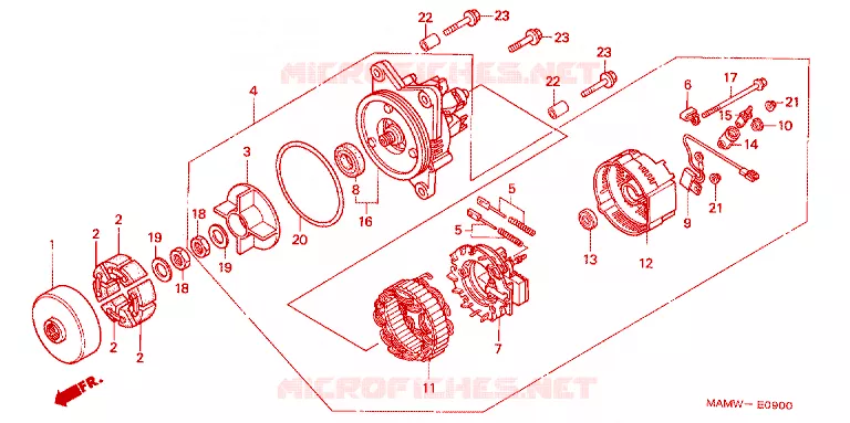 ALTERNATOR Honda MOTO 1500 GOLD-WING 1998  GL1500SEW