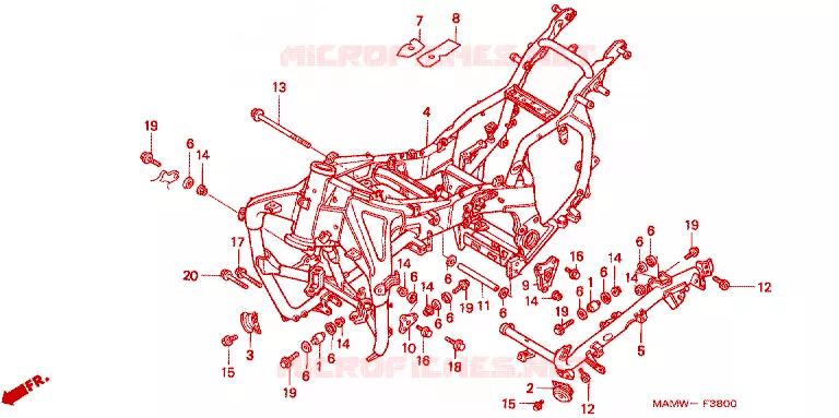 FRAME Honda MOTO 1500 GOLD-WING 1998  GL1500SEW