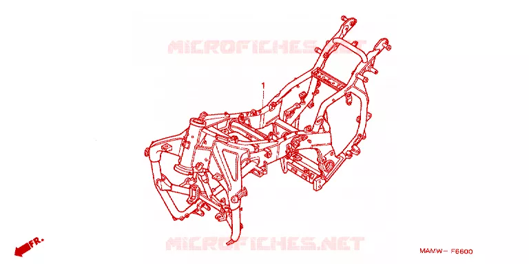 FRAME Honda MOTO 1500 GOLD-WING 1998  GL1500SEW