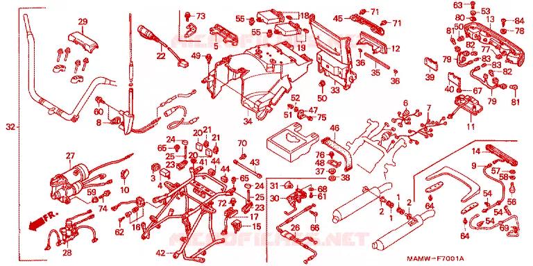 SIDE BAGS & TRUNK Honda MOTO 1500 GOLD-WING 1998  GL1500SEW