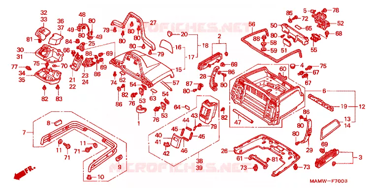 SIDE BAGS & TRUNK Honda MOTO 1500 GOLD-WING 1998  GL1500SEW