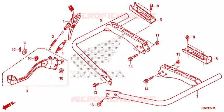 PEDAL - FOOT REST Honda ATV 500 FOURTRAX 2017  TRX500FA5H