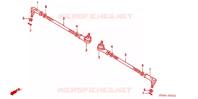 TIE ROD Honda ATV 650 FOURTRAX 2004  TRX650FGA4