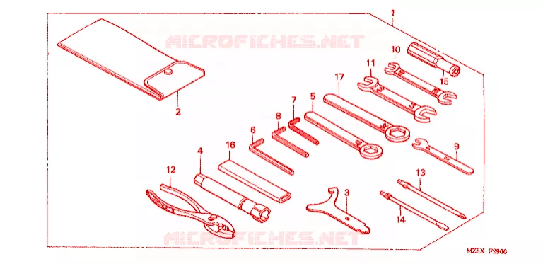 TOOL Honda MOTO 600 SHADOW 2002  VT600CD2