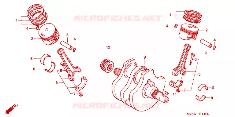 CRANKSHAFT Honda MOTO 600 SHADOW 2003  VT600CD3