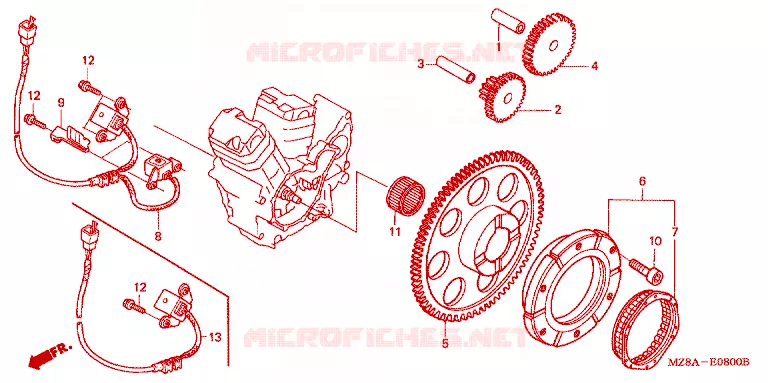 STARTER MOTOR CLUTCH Honda MOTO 600 SHADOW 2004  VT600CD4