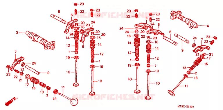 CAMSHAFT Honda MOTO 600 SHADOW 2004  VT600CD4