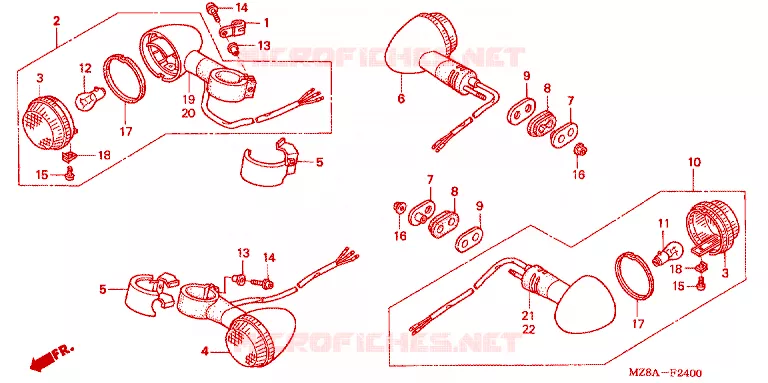 INDICATOR Honda MOTO 600 SHADOW 2004  VT600CD4