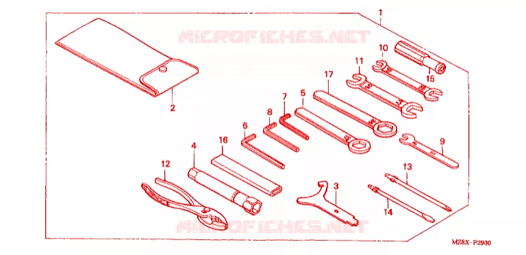 TOOL Honda MOTO 600 SHADOW 2004  VT600CD4