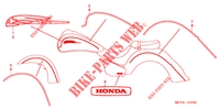 EMBLEM for Honda VTX 1800 N Black crankcase, Chromed forks cover 2004