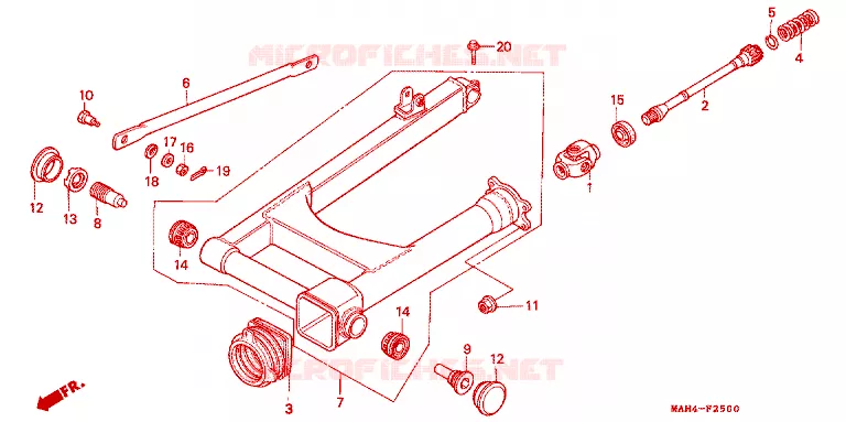 SWING ARM Honda MOTO 1100 SHADOW 1995  VT1100CS