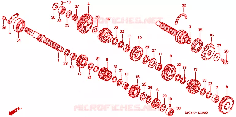 GEARBOX Honda MOTO 900 HORNET 2004  CB900F4