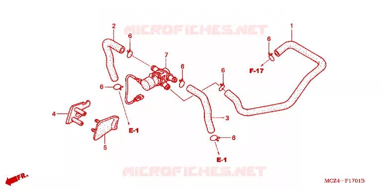 AIR INJECTION CONTROL VALVE Honda MOTO 900 HORNET 2004  CB900F4