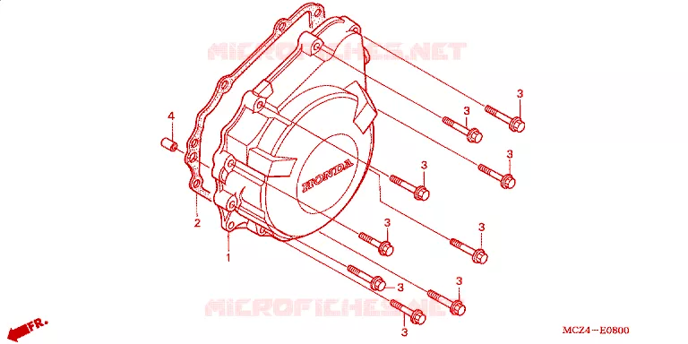 ALTERNATOR COVER Honda MOTO 900 HORNET 2004  CB900F4