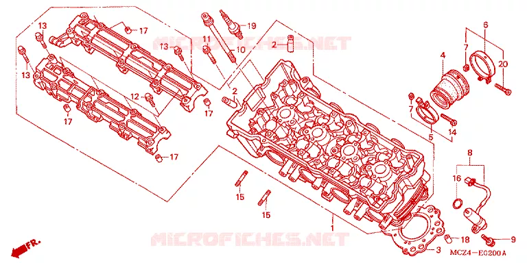 CYLINDER HEAD Honda MOTO 900 HORNET 2004  CB900F4