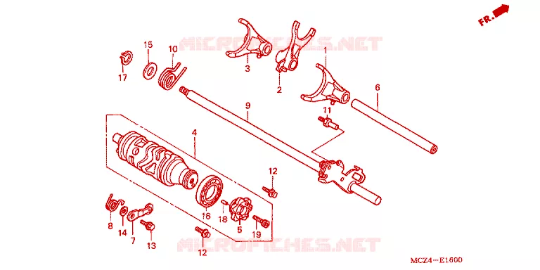 GEARSHIFT DRUM Honda MOTO 900 HORNET 2004  CB900F4