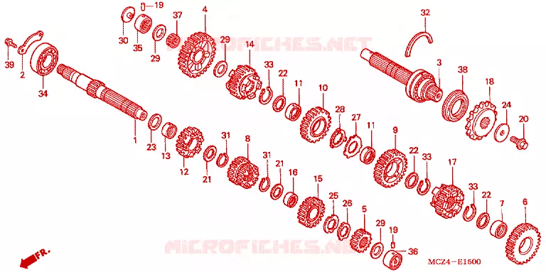 GEARBOX Honda MOTO 900 HORNET 2004  CB900F4