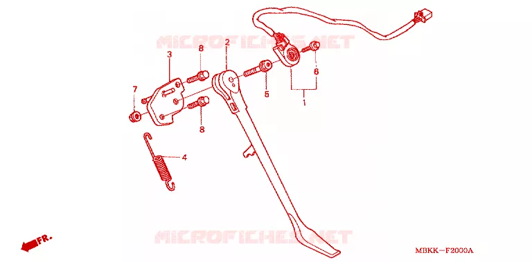 SIDE STAND Honda MOTO 400 SHADOW 2005  NV400C5