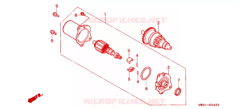 STARTER MOTOR Honda SCOOTER 50 DIO 1990  SK50ML_SP
