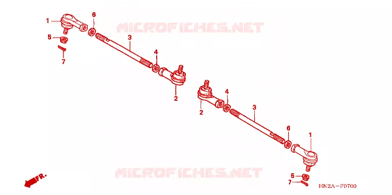TIE ROD Honda ATV 500 FOURTRAX 2006  TRX500FG6