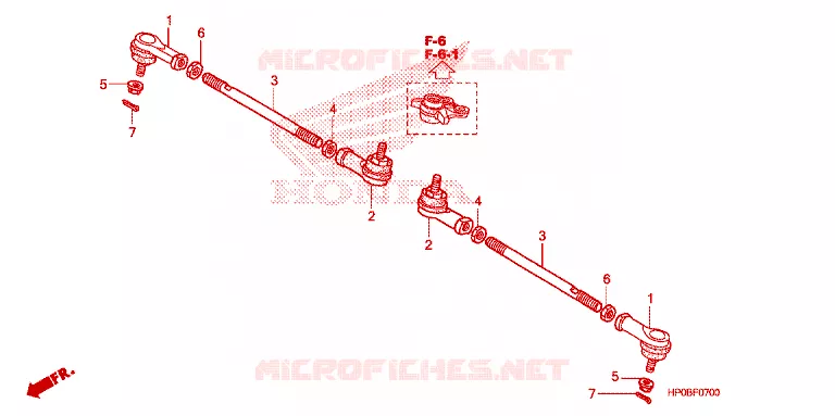 TIE ROD Honda ATV 500 FOURTRAX 2011  TRX500FMB