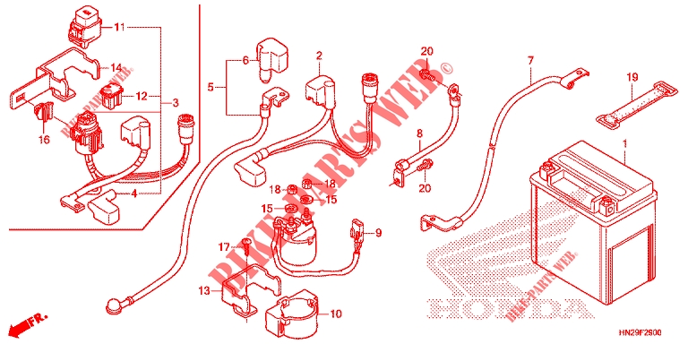 BATTERY for Honda FOURTRAX 500 FOREMAN RUBICON Power Steering 2013