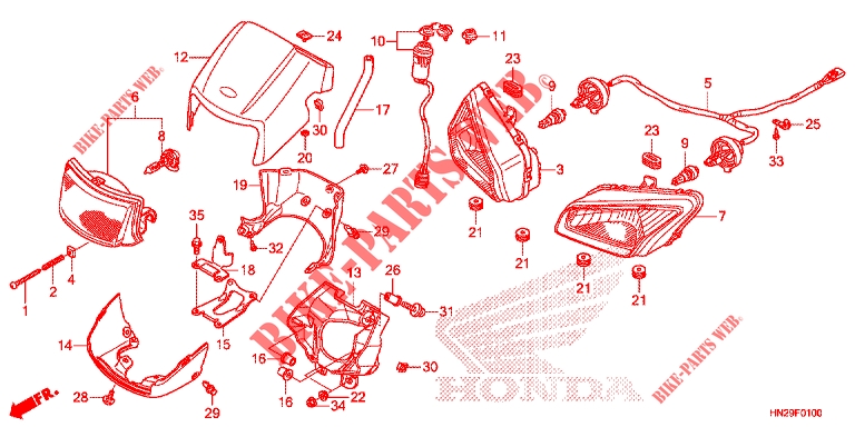 HEADLIGHT for Honda FOURTRAX 500 FOREMAN RUBICON Power Steering 2013
