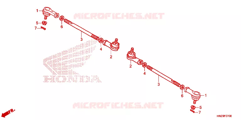 TIE ROD Honda ATV 500 FOURTRAX 2014  TRX500FPAE
