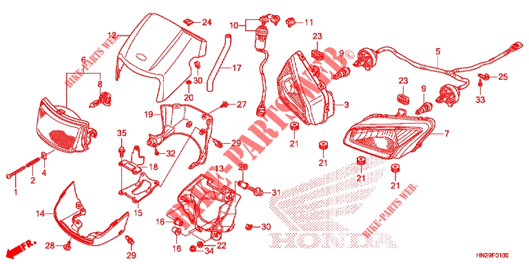 HEADLIGHT for Honda FOURTRAX 500 RUBICON PS 2014