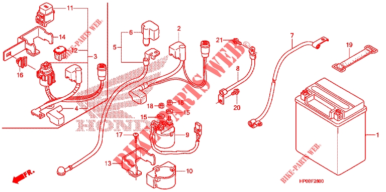 BATTERY for Honda FOURTRAX 500 FOREMAN 4X4 Power Steering 2011
