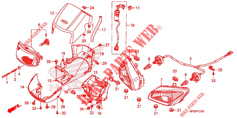 HEADLIGHT for Honda FOURTRAX 500 FOREMAN 4X4 Power Steering 2011